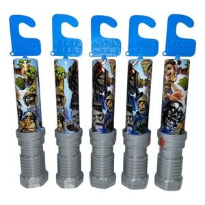 5 Pack Star Wars Micro Force Wow! Series #1 Mini Lightsaber And Mini Figure- New